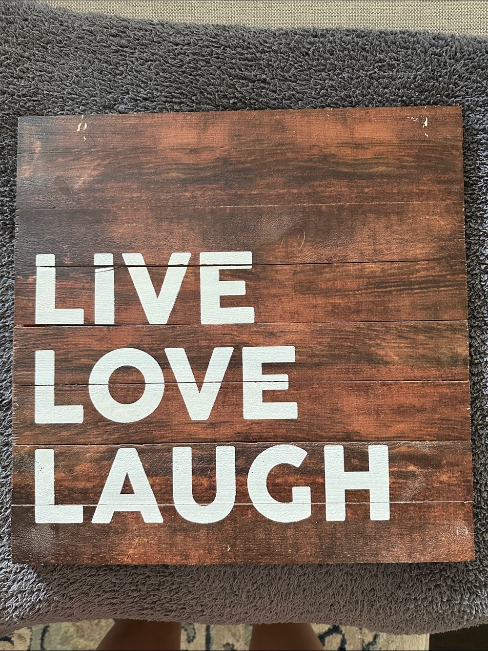 LIVE LOVE LAUGH Rustic Brown Wall Sign by